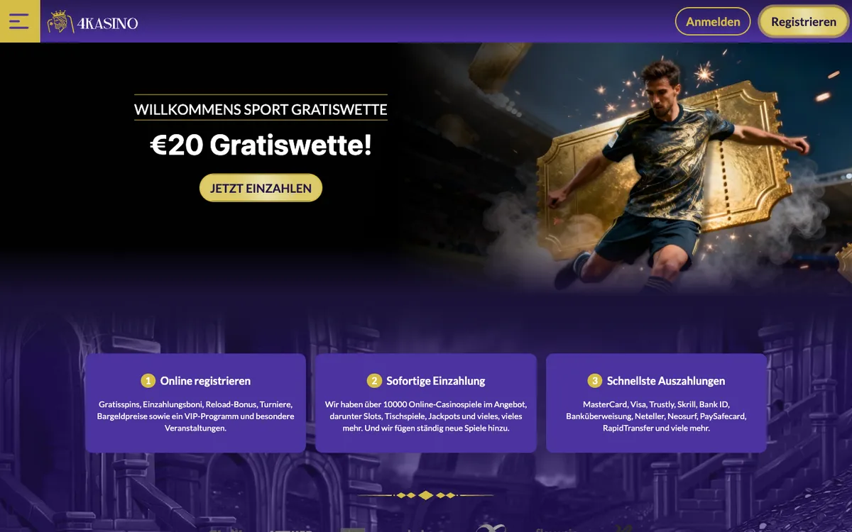 4Kasino Casino — «Главная», снято из страны Австрия