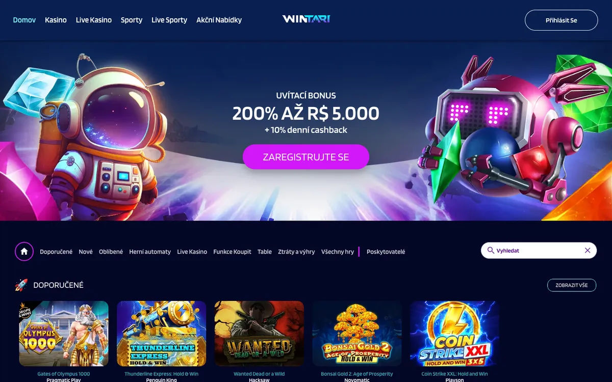 Wintari Casino — «Главная», снято из страны Чехия