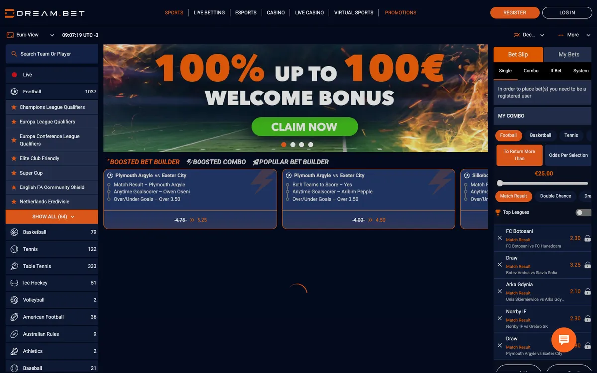 Dream.bet Casino — Sign-up, captured from Brazil