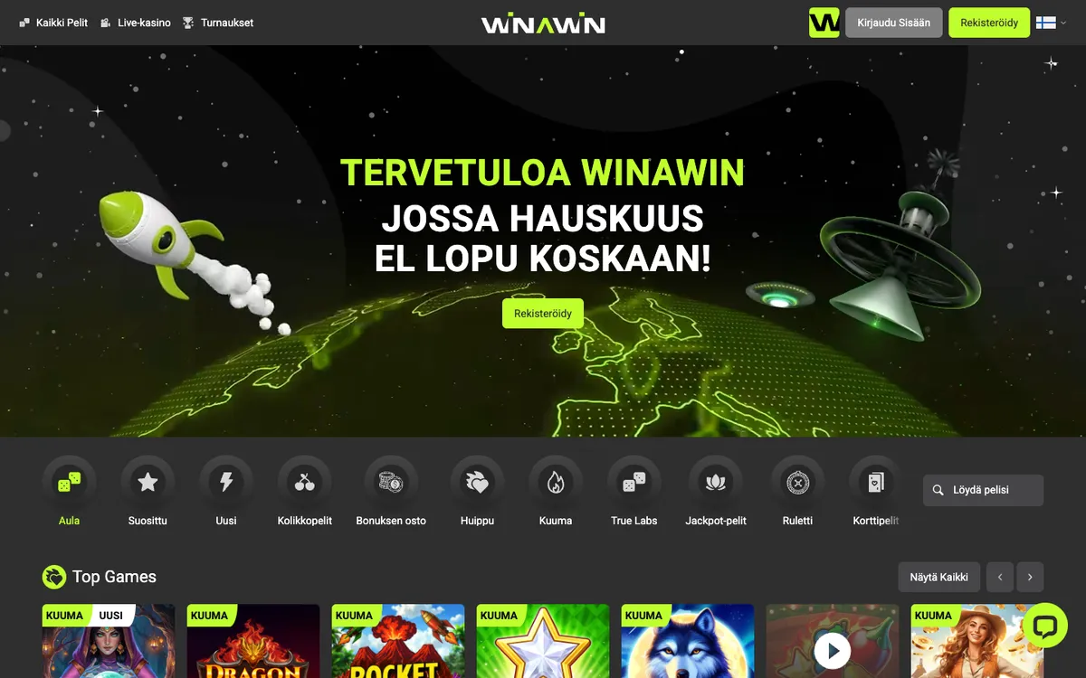 Winawin Casino — «Главная», снято из страны Финляндия