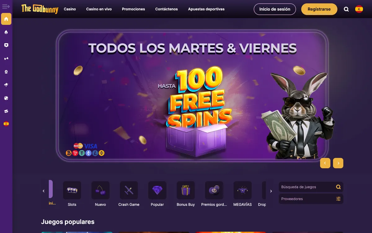 Godbunny Casino — «Главная», снято из страны Чили