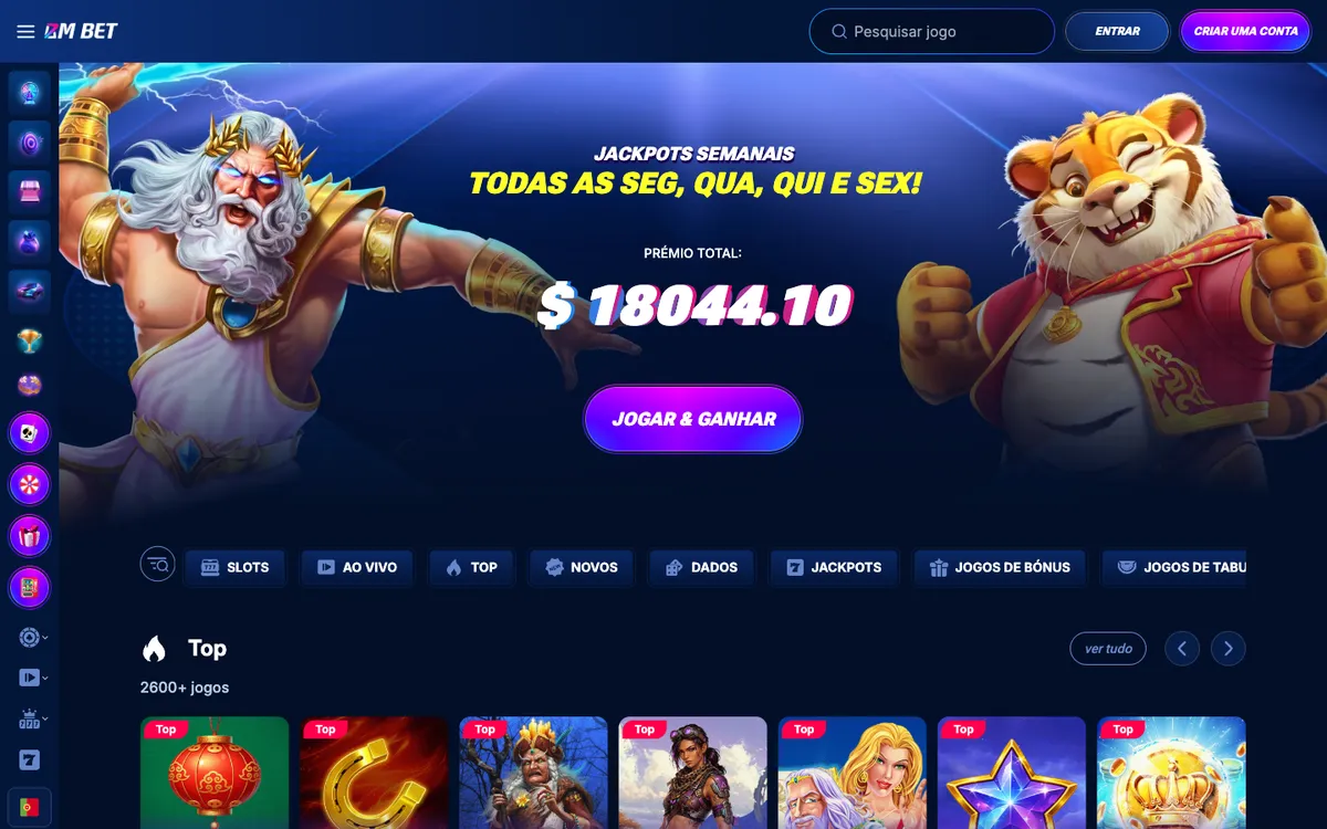 Bm.bet Casino — Home page, captured from Brazil