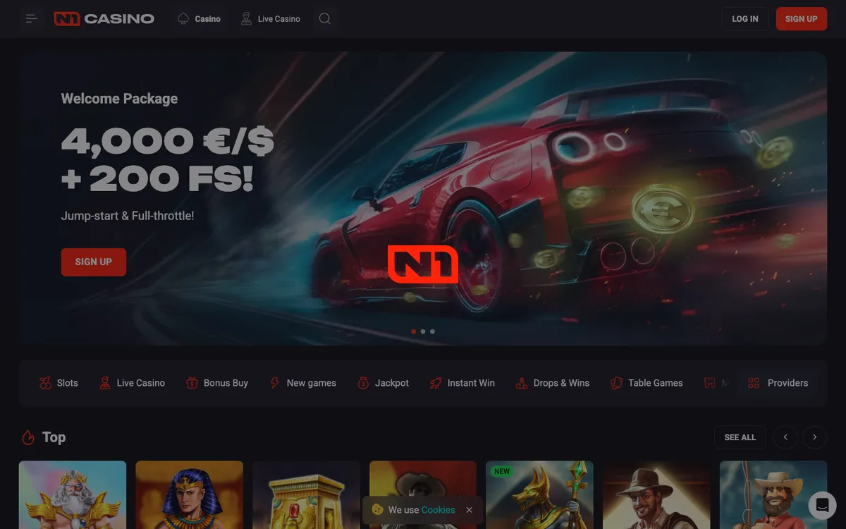 N1 Casino — Sign-up, captured from Austria
