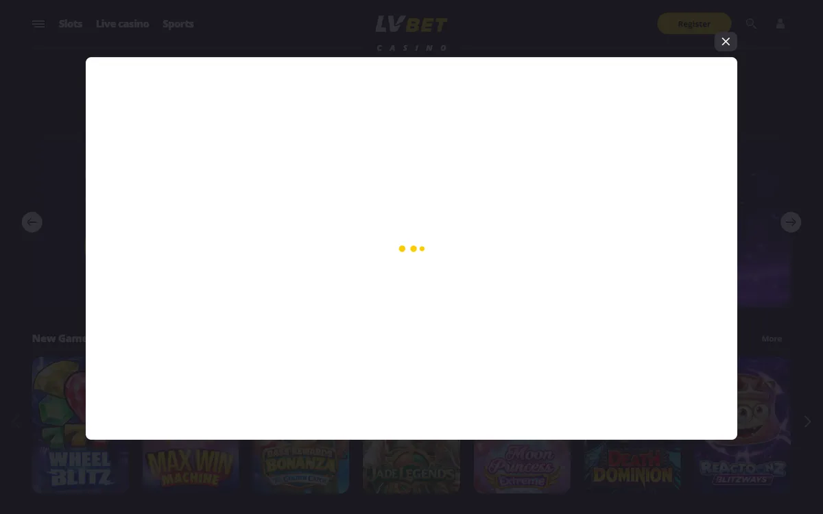LV BET Casino — Sign-up, captured from Poland