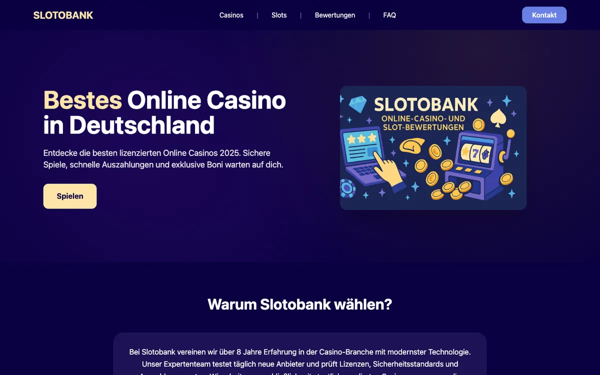 Slotobank Casino — Home page, captured from Australia