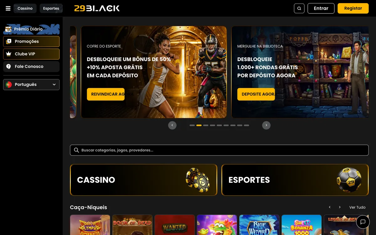 29Black Casino — «Главная», снято из страны Португалия