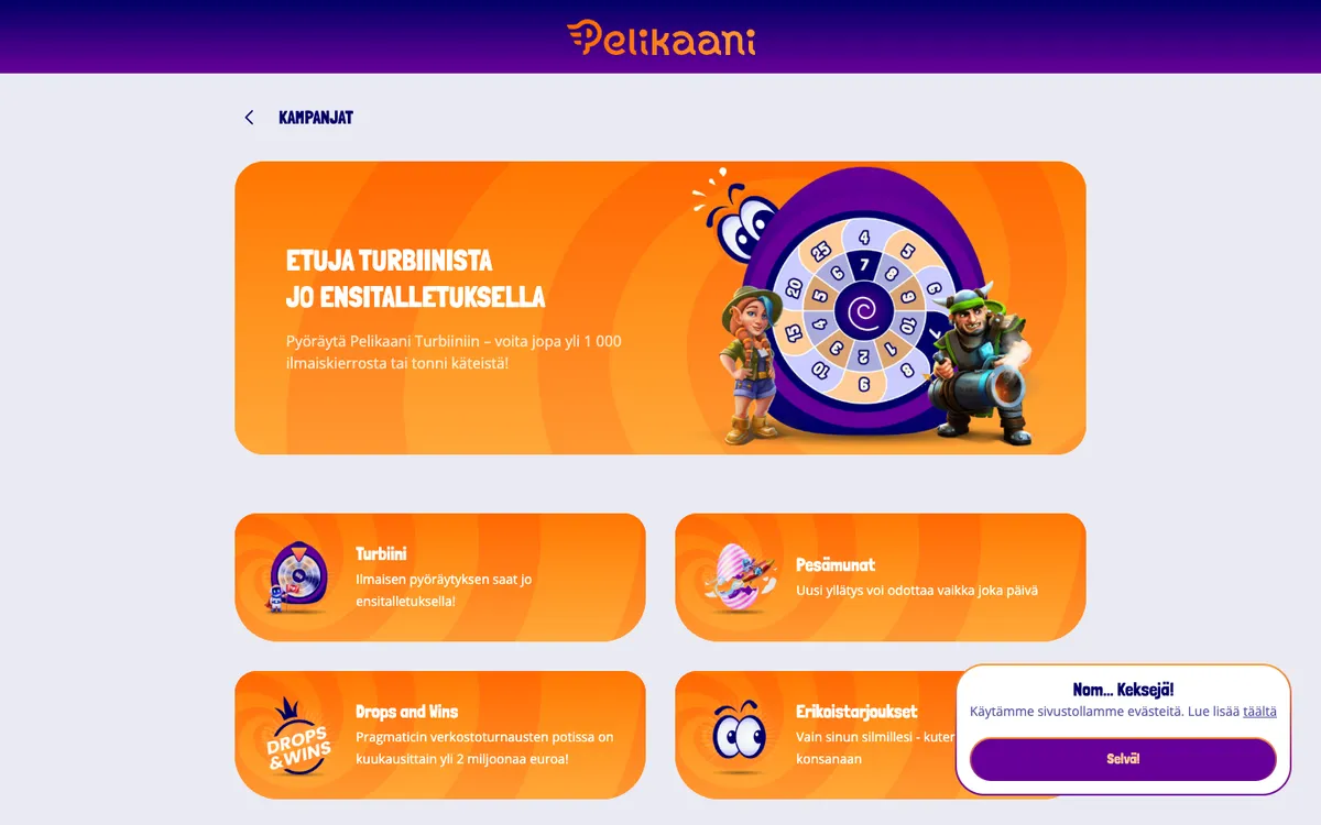 Pelikaani Casino — «Акции», снято из страны Эстония