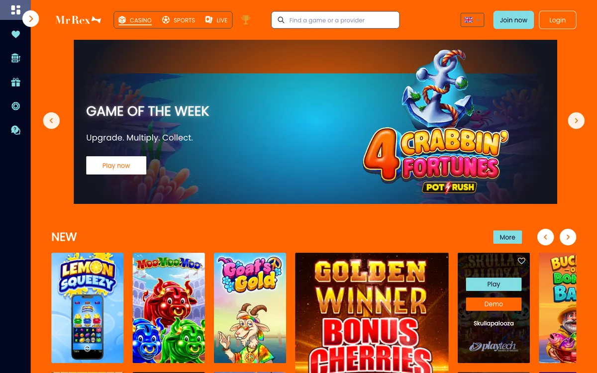 Mr Rex Casino — «Главная», снято из страны Германия