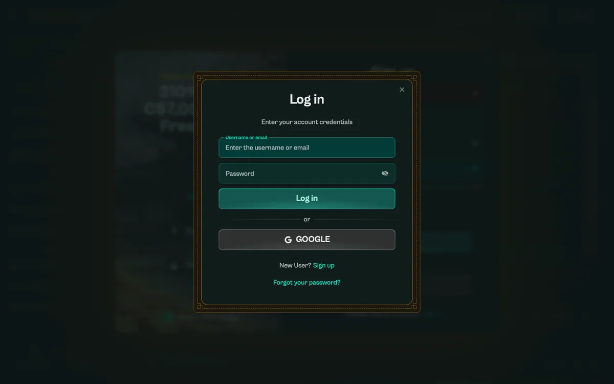 Spinzen Casino — Sign-up, captured from Canada
