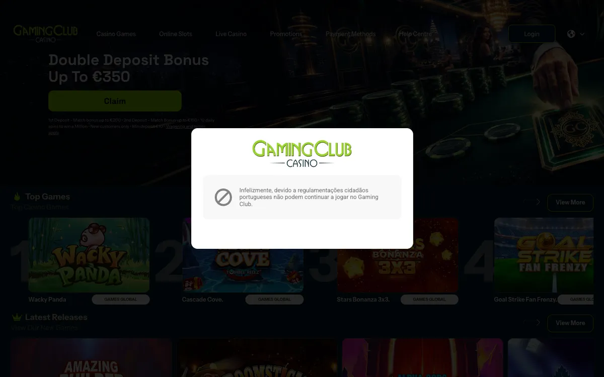 Gaming Club Casino — «Главная», снято из страны Португалия