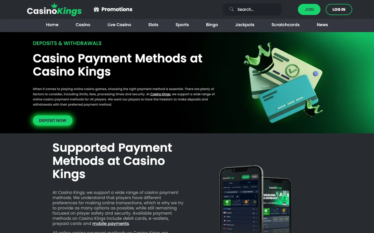 CasinoKings — «Платежи», снято из страны Финляндия