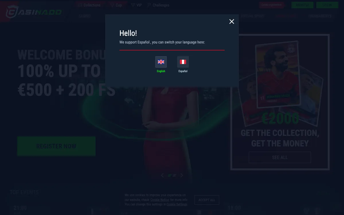 Casinado Casino — «Главная», снято из страны Перу