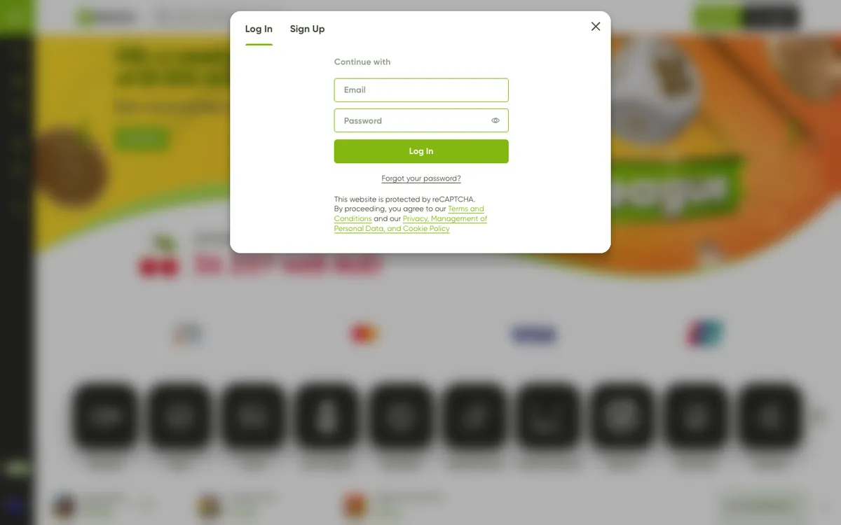 Fresh Casino — «Регистрация», снято из страны Австралия