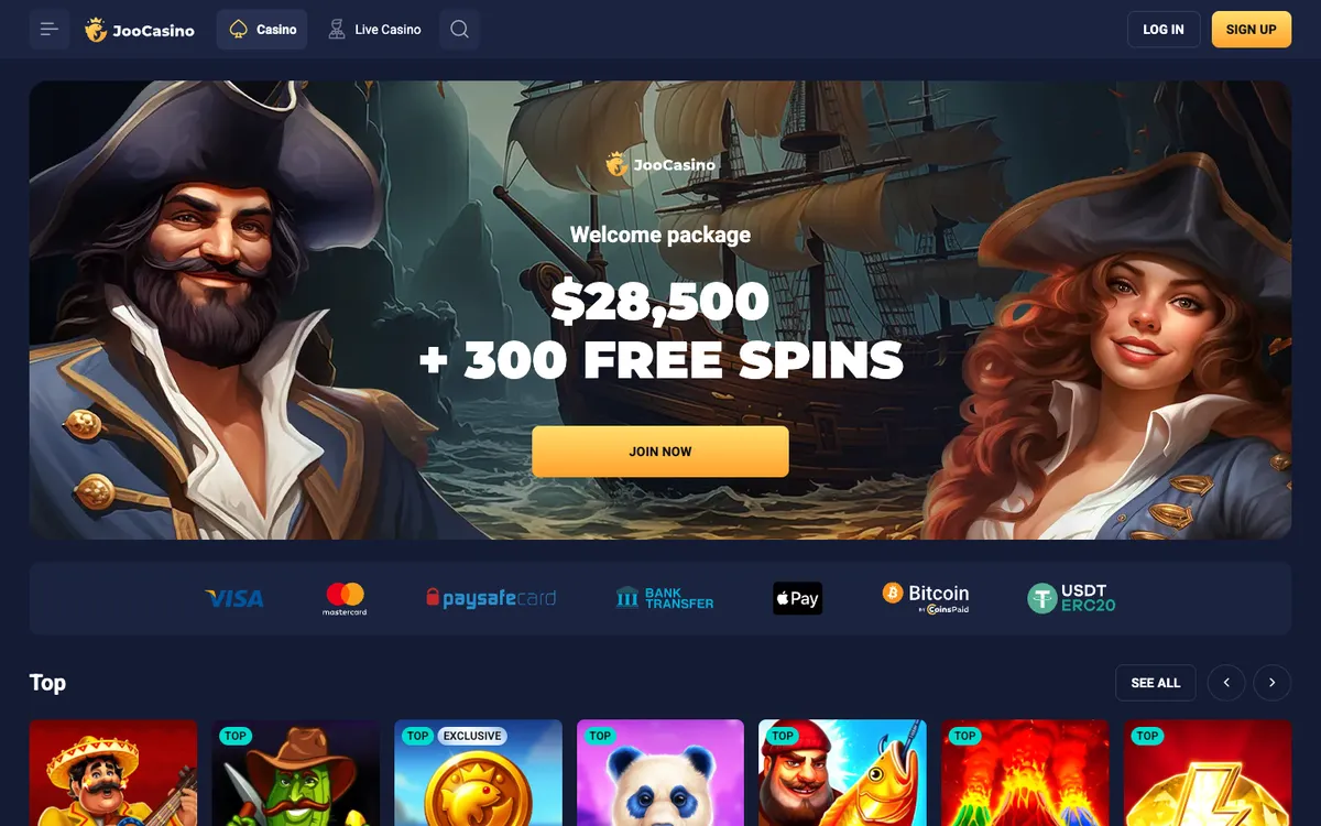 Joo Casino — «Главная», снято из страны Австралия