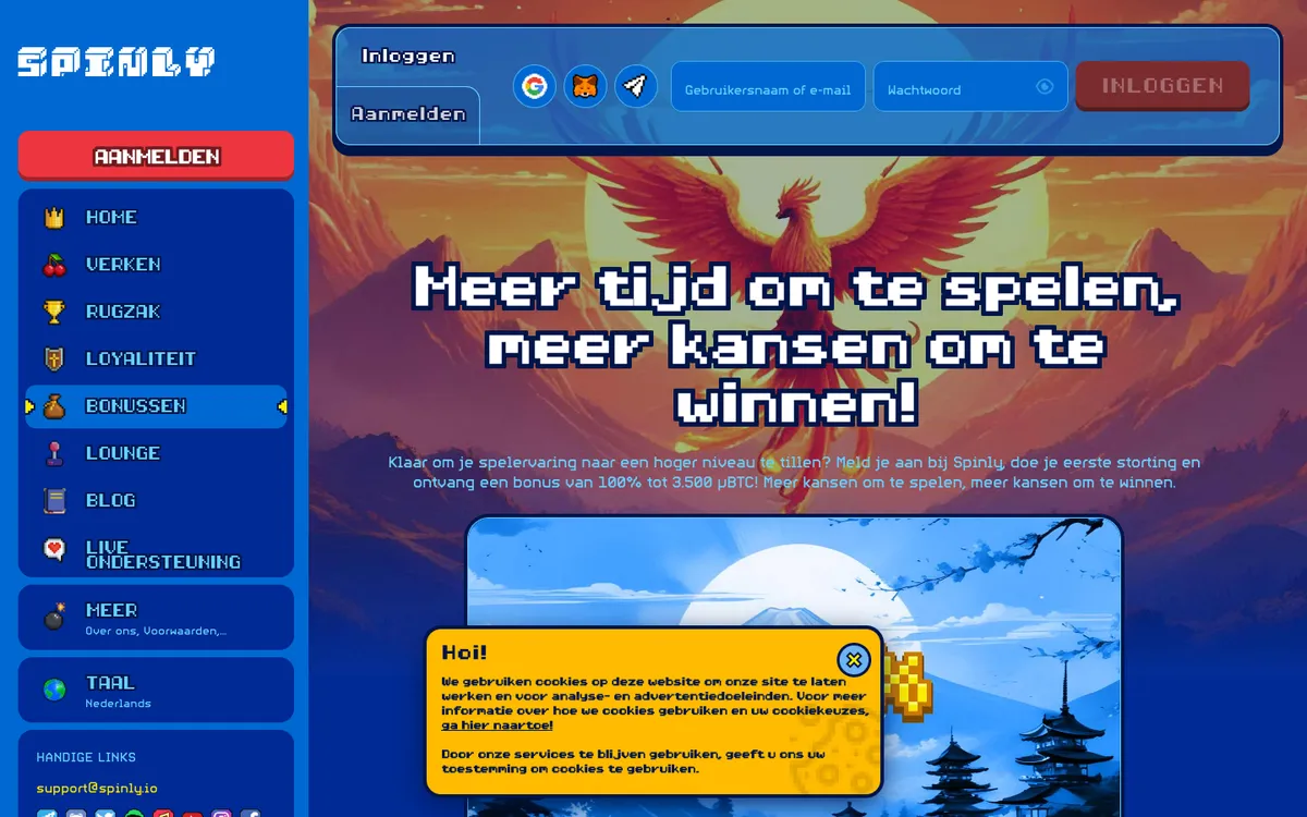 Spinly Casino — Promotions, captured from Netherlands