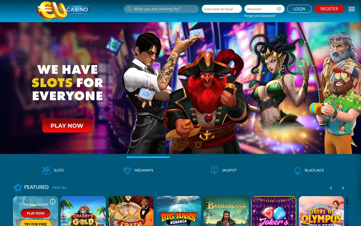 EUcasino — Home page, captured from Slovenia