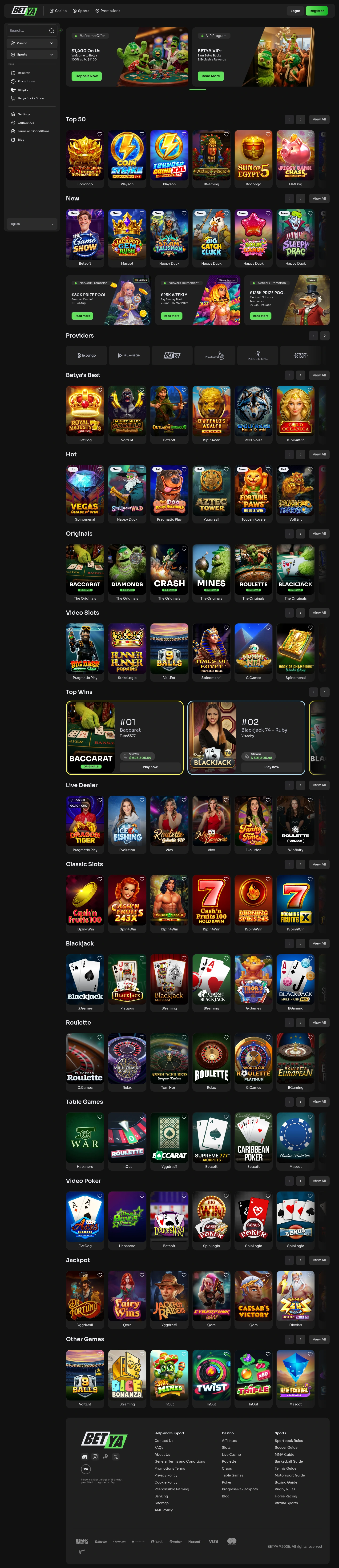 Betya Casino — «Главная», снято из страны Австралия