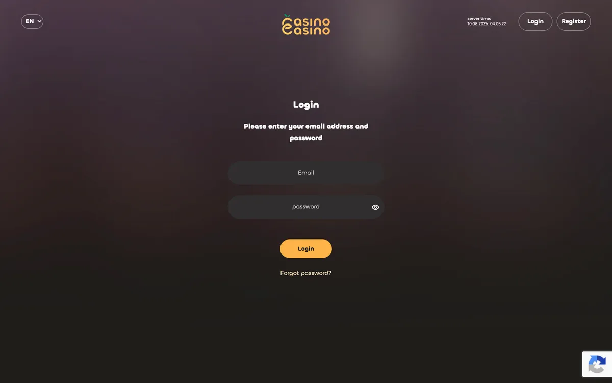 CasinoCasino — Sign-up, captured from Austria