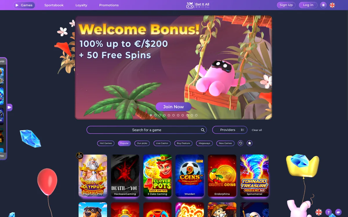Bet It All Casino — «Главная», снято из страны Норвегия