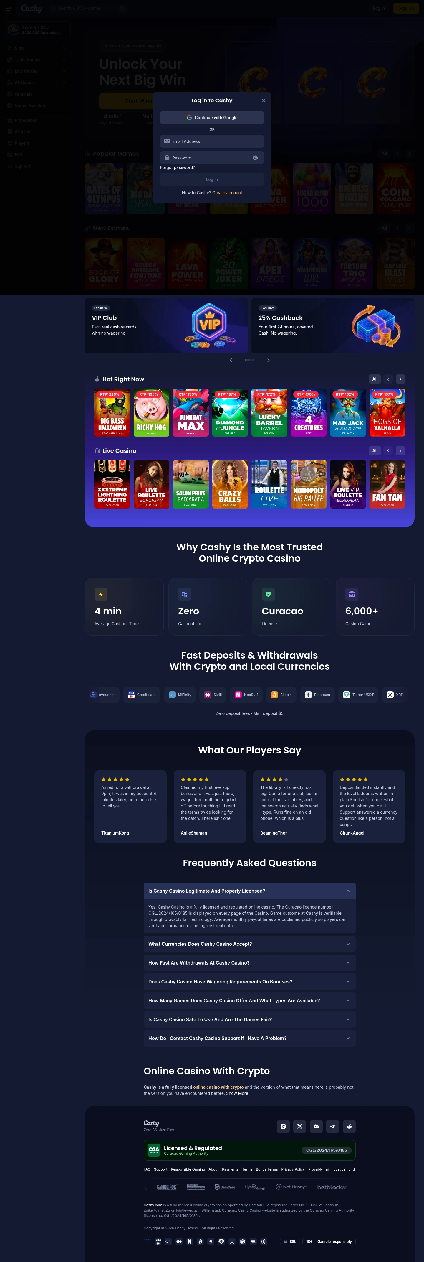 Cashy Casino — Sign-up, captured from New Zealand
