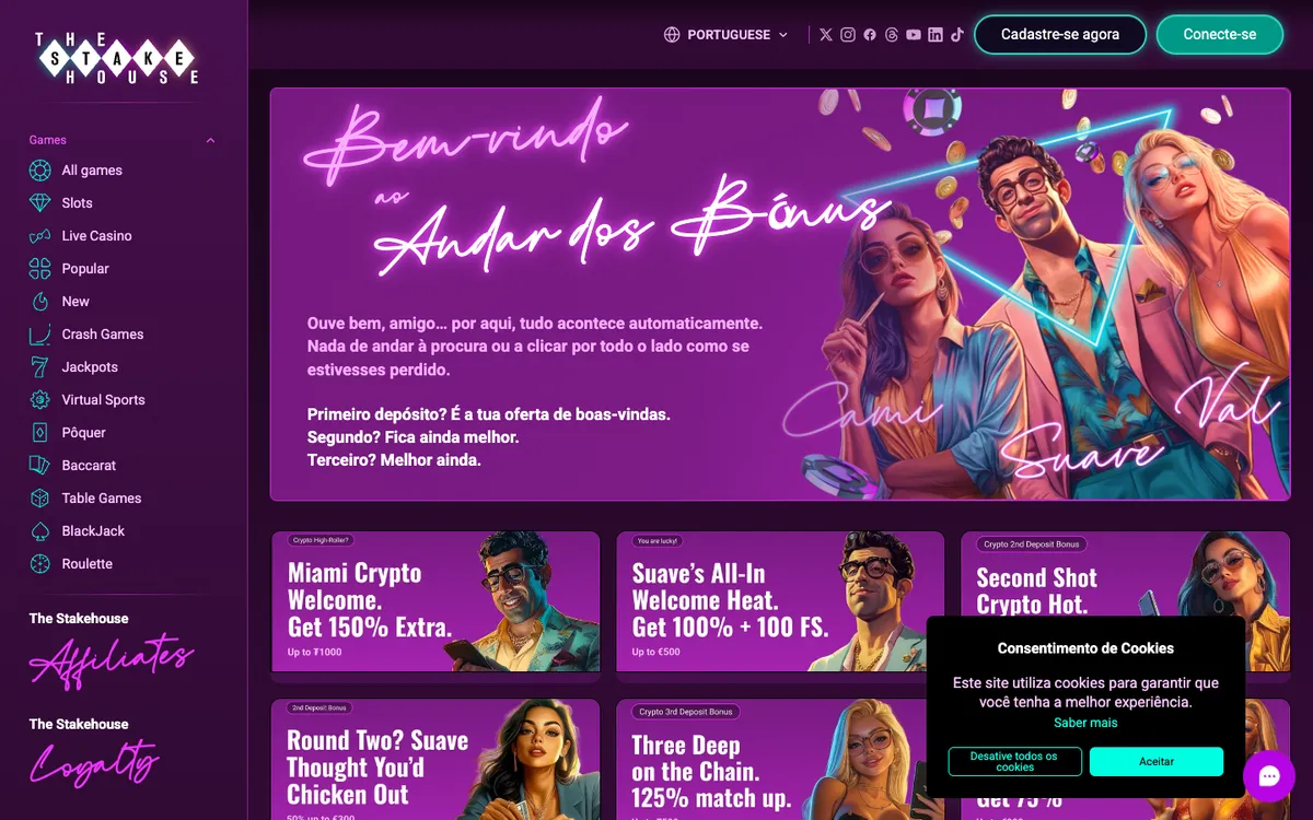 TheStakeHouse Casino — Promotions, captured from Portugal