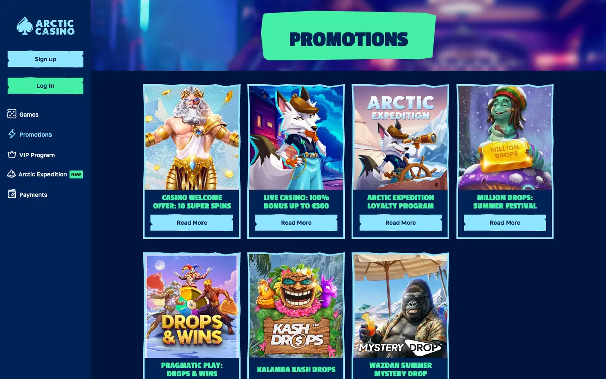 Arctic Casino — «Акции», снято из страны Бельгия