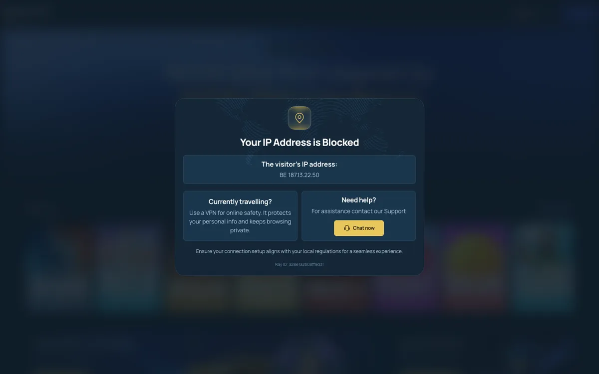 FortuneJack Casino — Home page, captured from Belgium