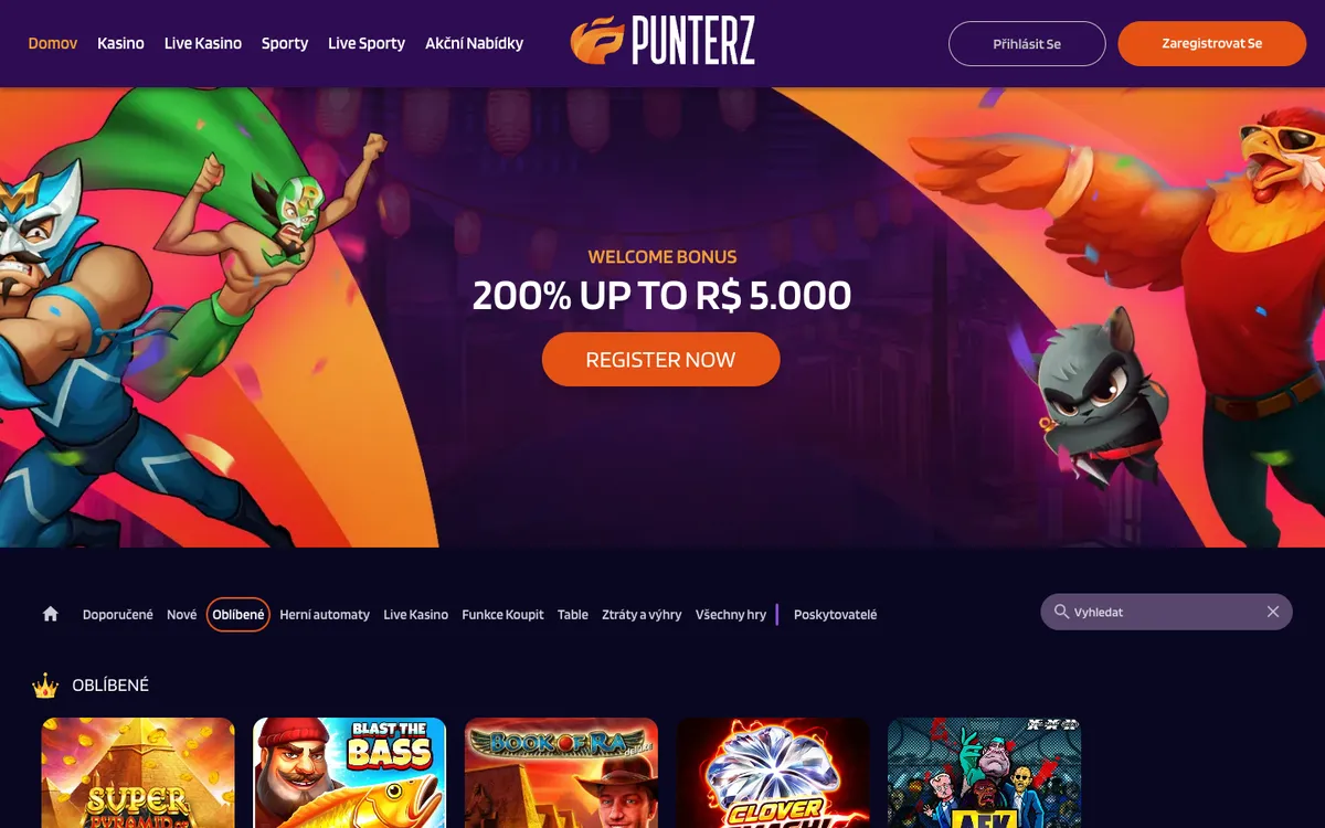 Punterz Casino — Promotions, captured from Czechia