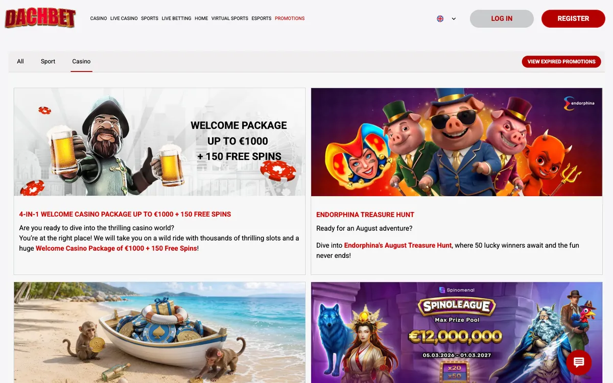 Dachbet Casino — Promotions, captured from Nigeria