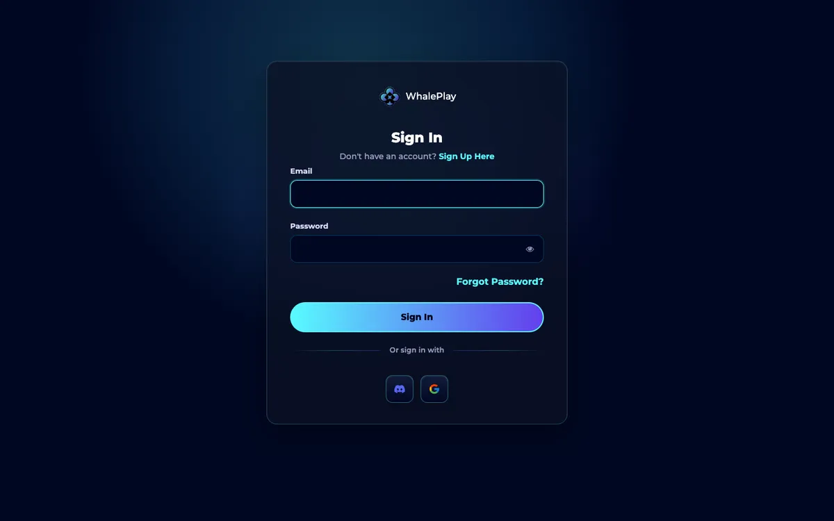 WhalePlay Casino — Sign-up, captured from Indonesia