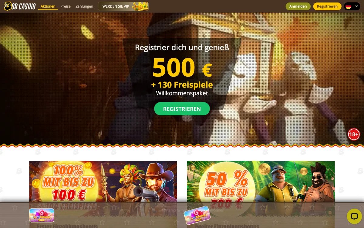 Bob Casino — Promotions, captured from Austria