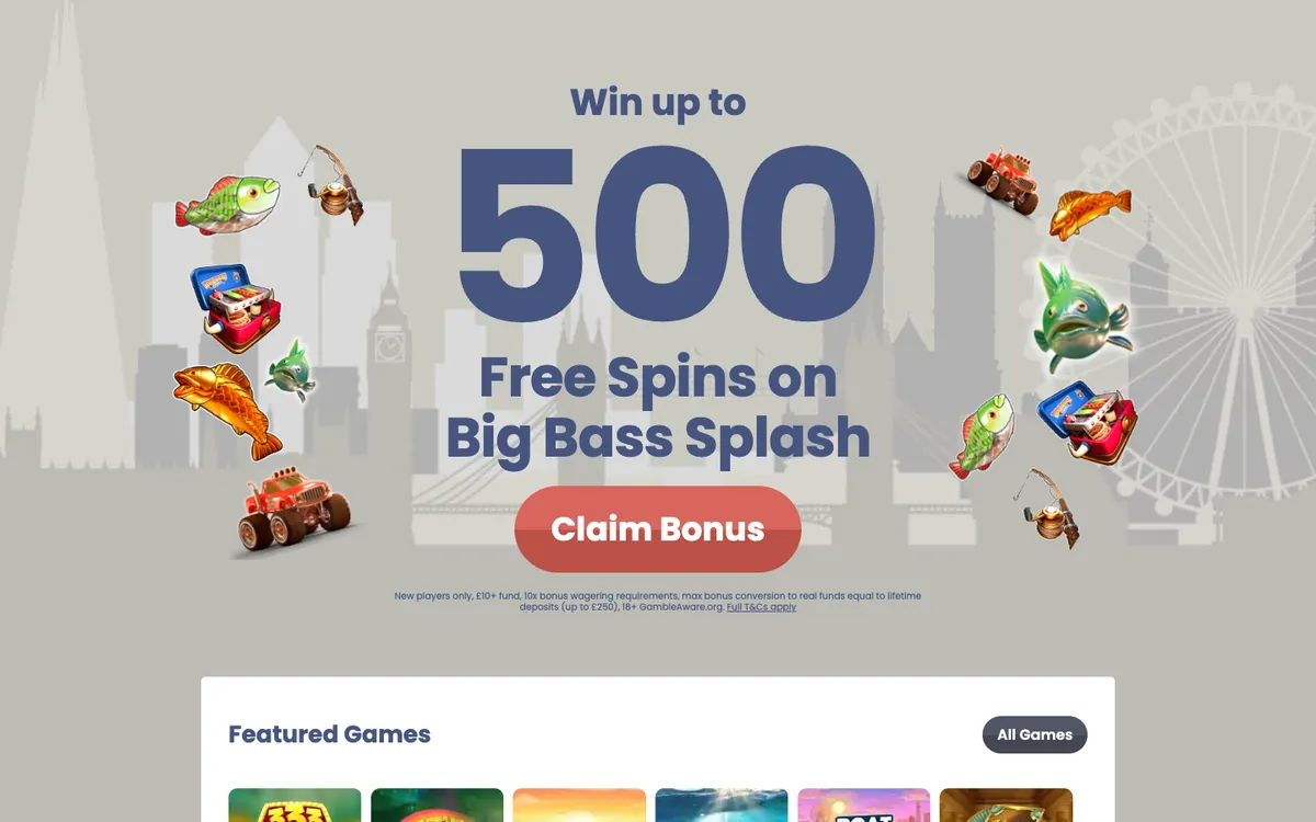 SlotsUK Casino — Home page, captured from United Kingdom