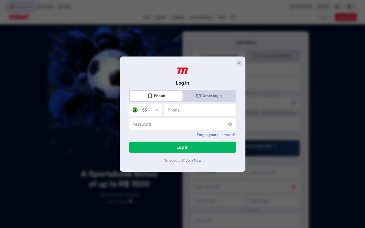 Marathonbet Casino — Sign-up, captured from Belgium