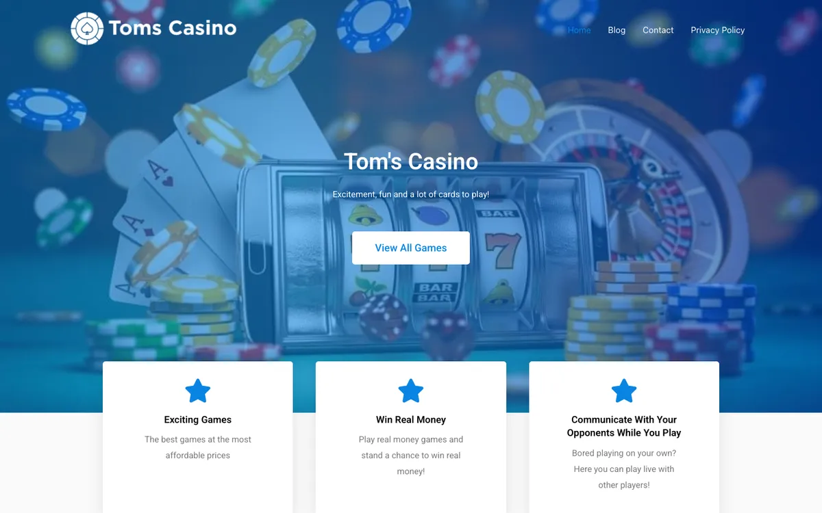 TOM's Casino — «Главная», снято из страны Великобритания