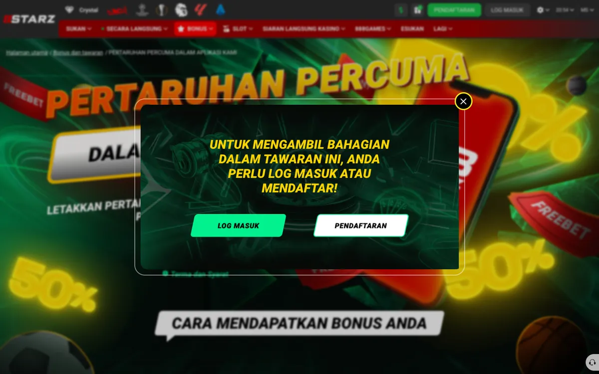888STARZ Casino — «Акции», снято из страны Малайзия