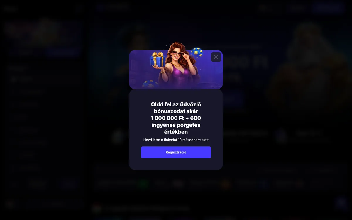 Sierra Casino — Home page, captured from Hungary