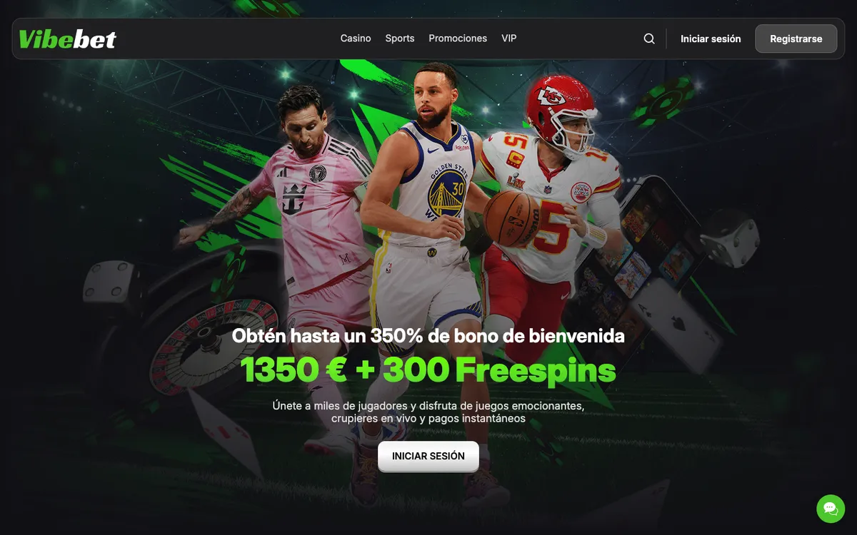 Vibebet Casino — «Главная», снято из страны Испания