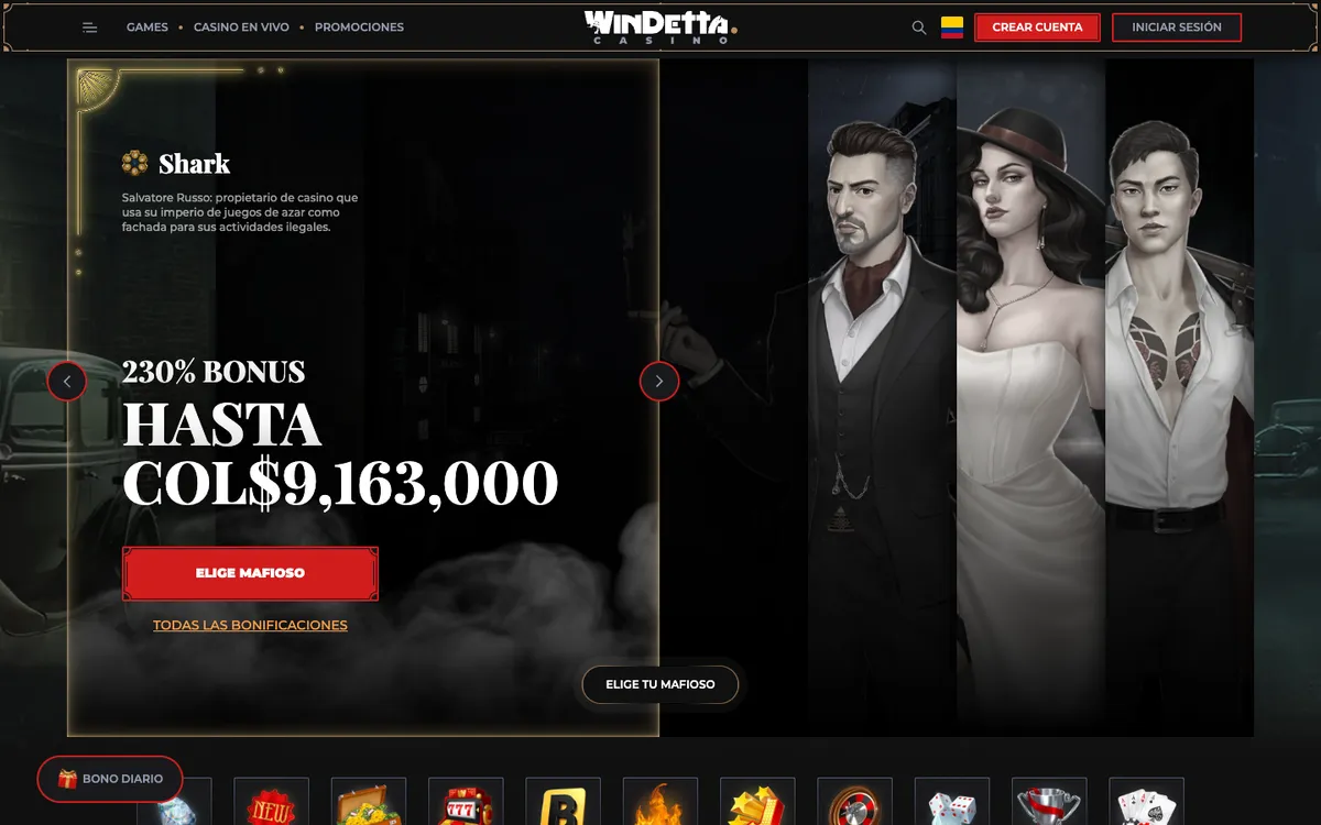 Windetta Casino — «Главная», снято из страны Колумбия