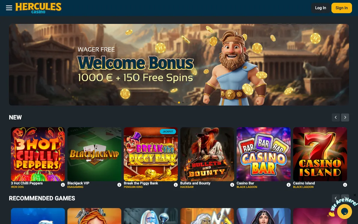 Hercules Casino — «Главная», снято из страны Германия