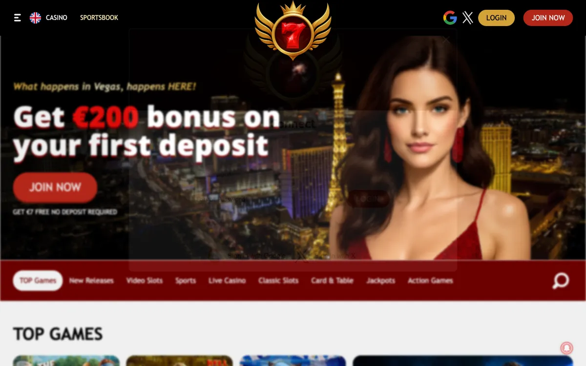 7Red Casino — «Регистрация», снято из страны Финляндия