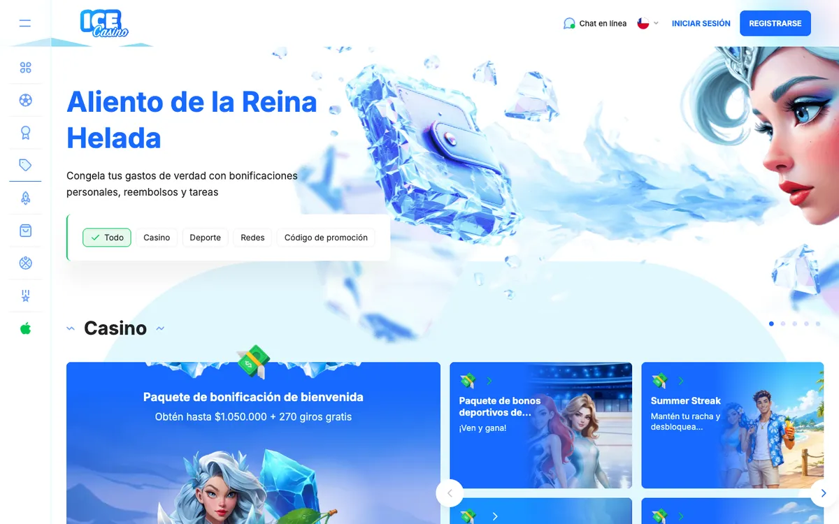 Ice Casino — Promotions, captured from Chile
