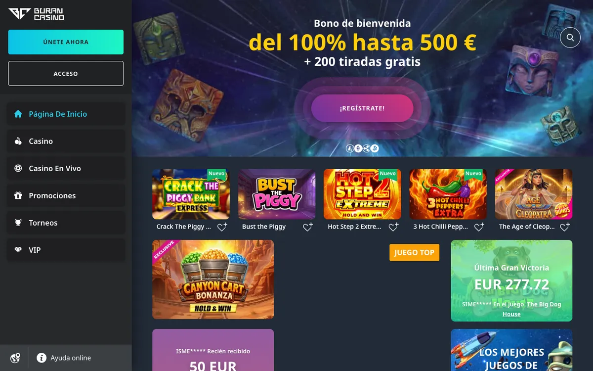 BuranCasino — «Главная», снято из страны Перу
