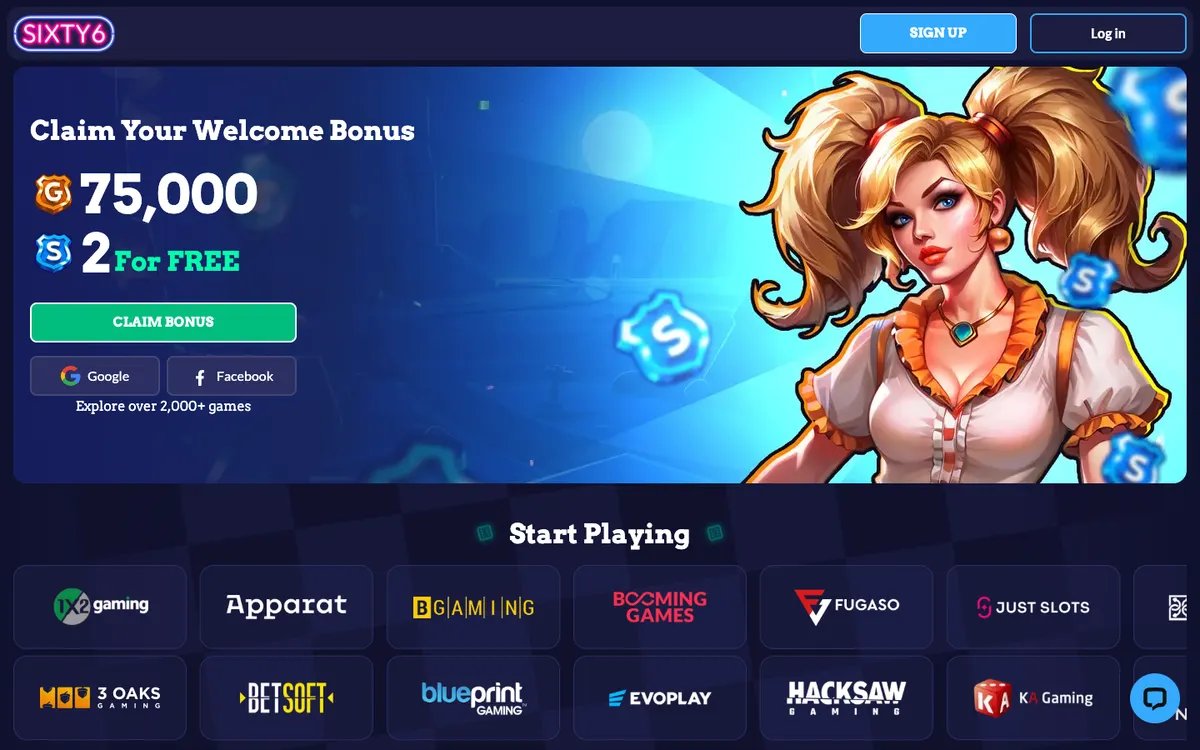 Sixty6 Casino — «Главная», снято из страны Соединенные Штаты