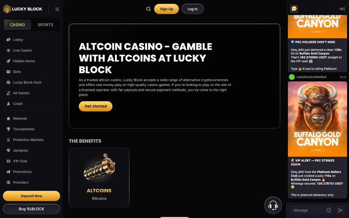 Lucky Block Casino — Payments, captured from Finland