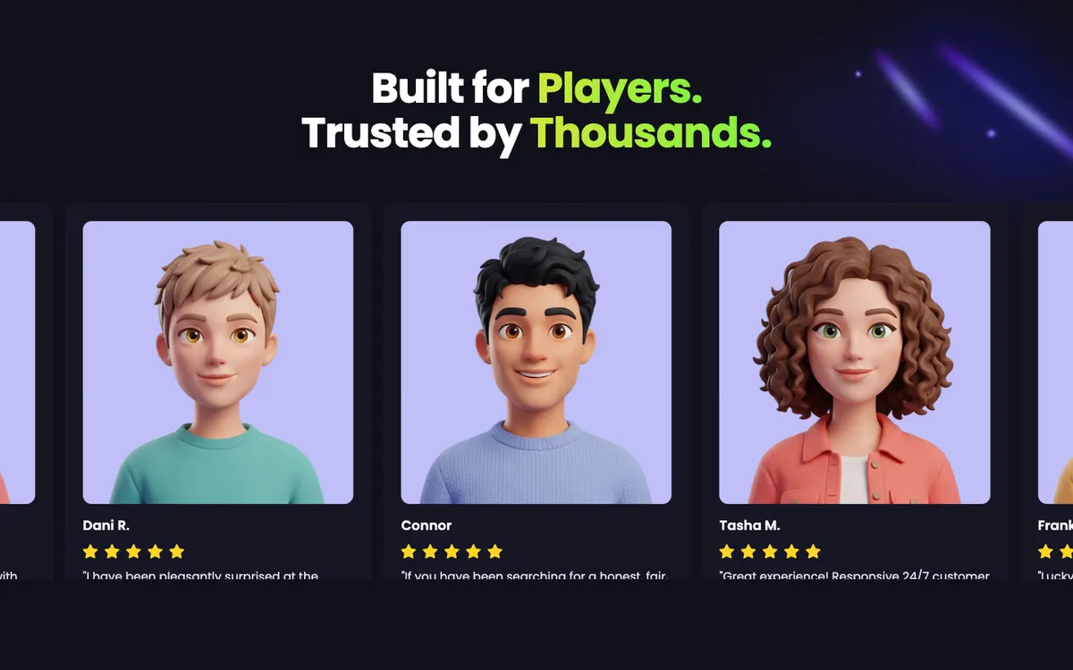 LuckyRush Casino — Home page, captured from United States