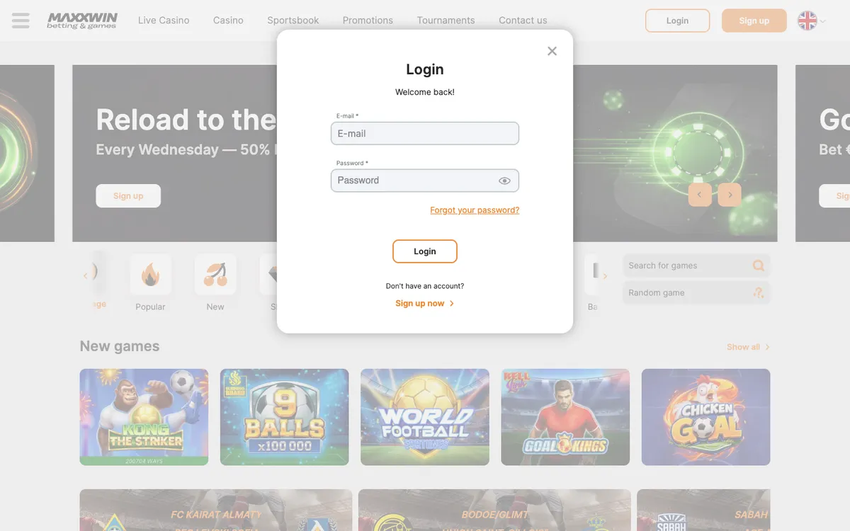 Maxxwin Casino — Sign-up, captured from New Zealand