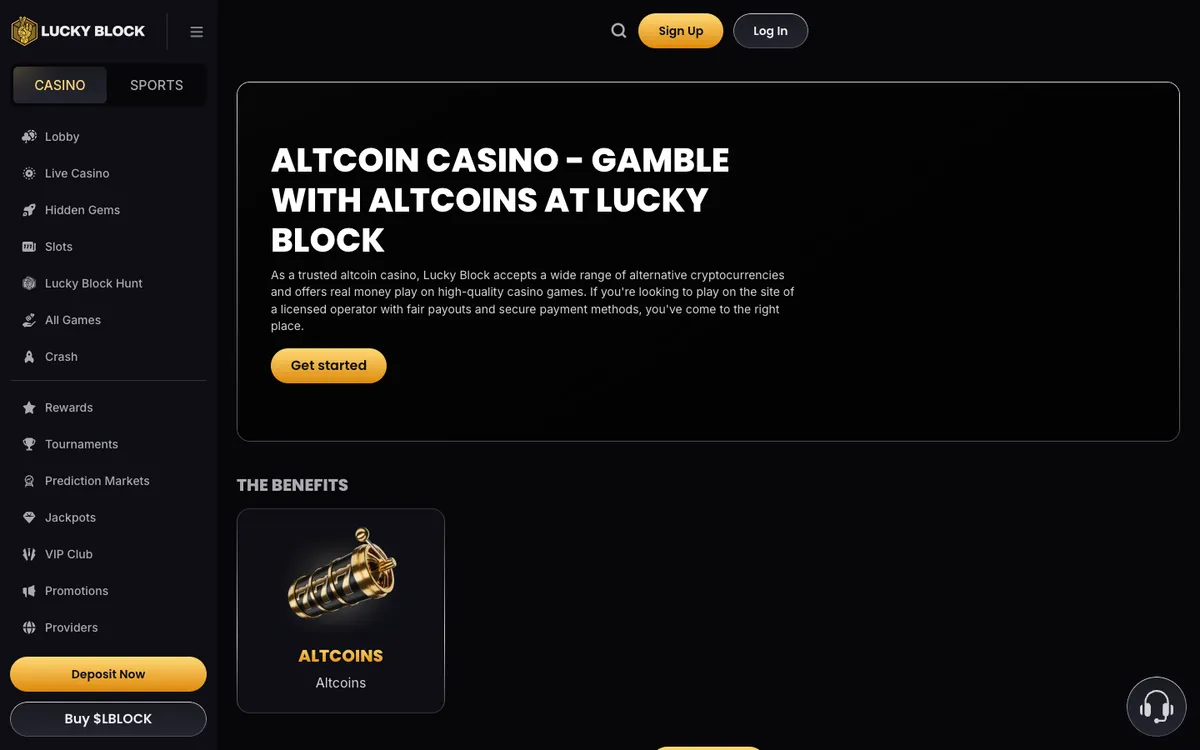 Lucky Block Casino — «Платежи», снято из страны Бельгия