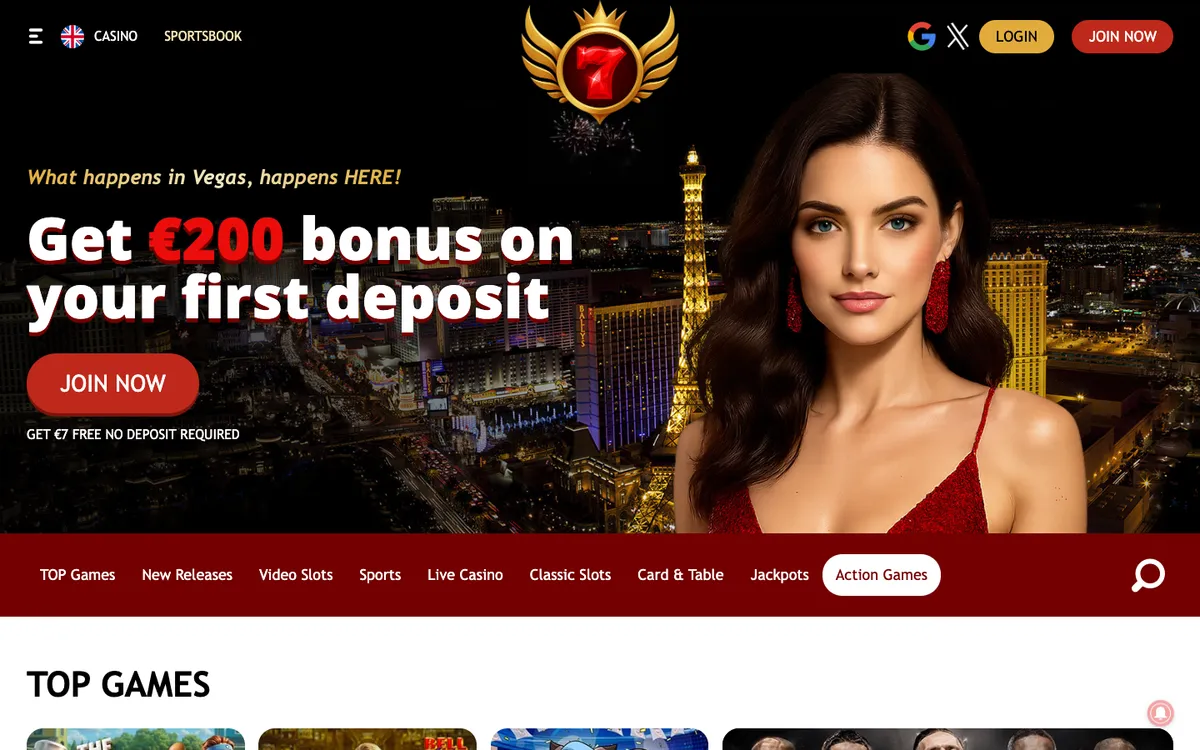 7Red Casino — «Главная», снято из страны Финляндия