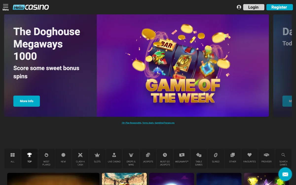 Hello Casino — «Главная», снято из страны Норвегия