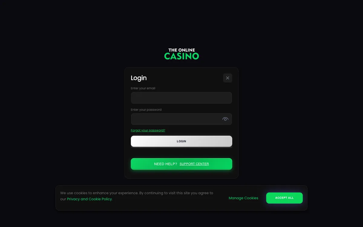 TheOnlineCasino — Sign-up, captured from Germany